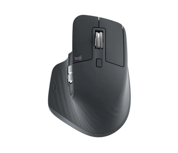 Тёмно-серая мышь Logitech MX Master 3S, вид сверху